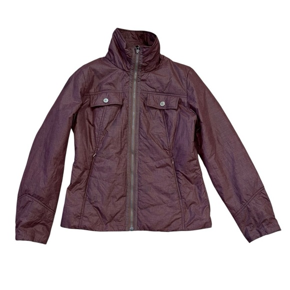 PrAna Chantal Burgundy Purple Light Puffer Jacket Women’s M Outdoor Camping - Picture 3 of 16